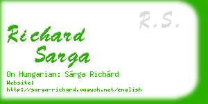 richard sarga business card