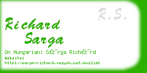 richard sarga business card